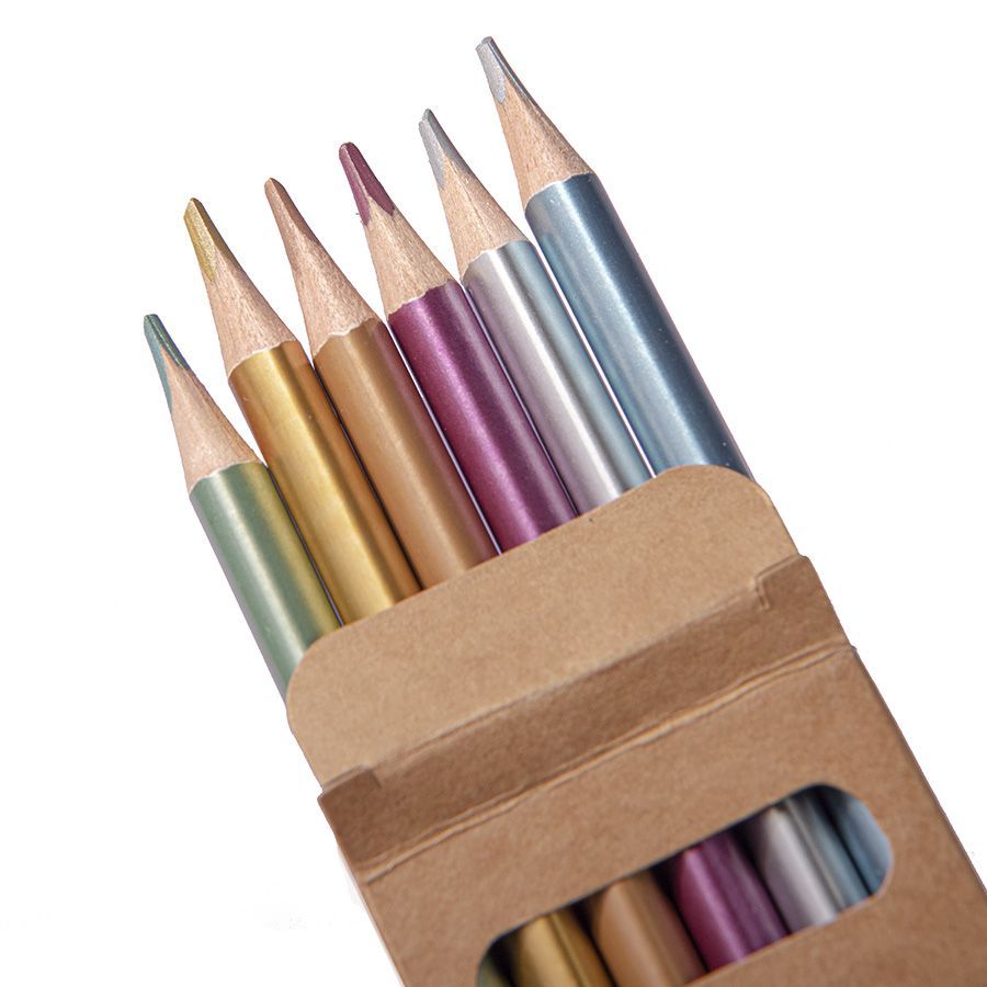Цветные карандаши METALLIC, 6 цветов