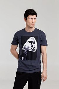 Футболка «Меламед. Kurt Cobain», темно-серая под нанесение