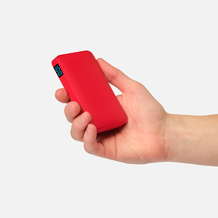 Внешний аккумулятор с подсветкой Анкор (Ancor) 5000 mAh, красный
