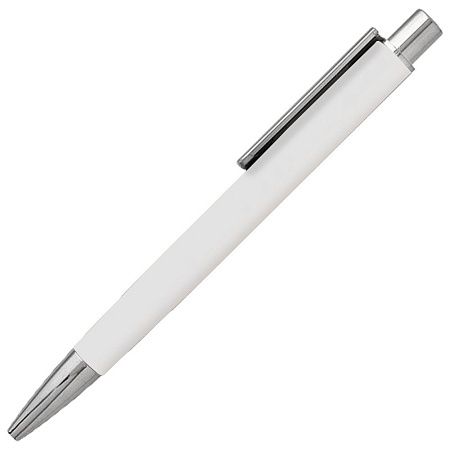 Ручка шариковая, Lotte Soft Touch Shiny Silver Requis, белая