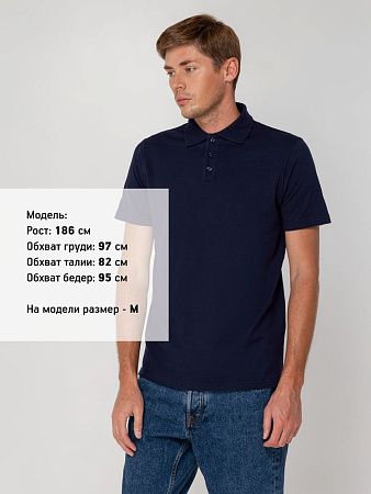 Рубашка поло мужская Virma Light, темно-синяя (navy), размер 3XL