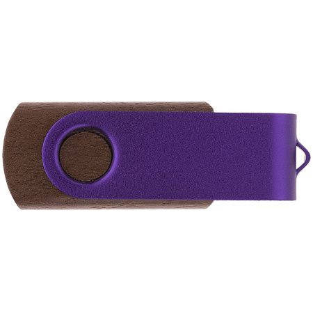 Флешка TWIST WOOD COLOR Темное дерево с фиолетовым 4014.32.11.16ГБ3.0