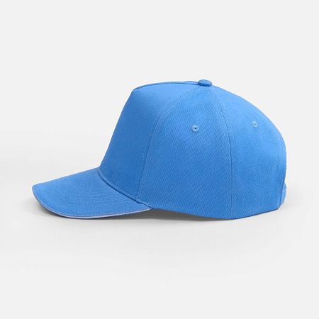 Бейсболка Classic 2.0, синяя с белым кантом