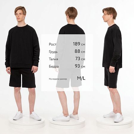 Свитшот унисекс S2, черный, размер XL/2XL