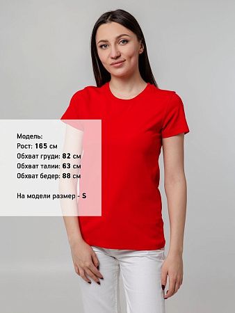 Футболка женская T-bolka Stretch Lady, красная, размер XL v2