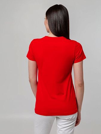 Футболка женская T-bolka Stretch Lady, красная, размер XL v2