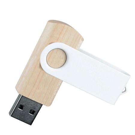 Флешка TWIST WOOD COLOR Светлое дерево с белым 4014.31.07.4ГБ
