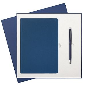 Подарочный набор Альфа Битубук (Alpha BtoBook), синий (ежедневник, ручка)