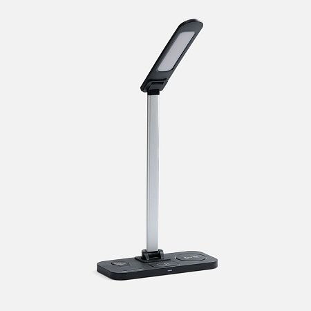 Настольная лампа с беспроводной зарядкой Power Light, черная