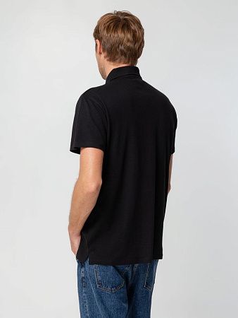 Рубашка поло мужская Spring 210, черная, размер 5XL