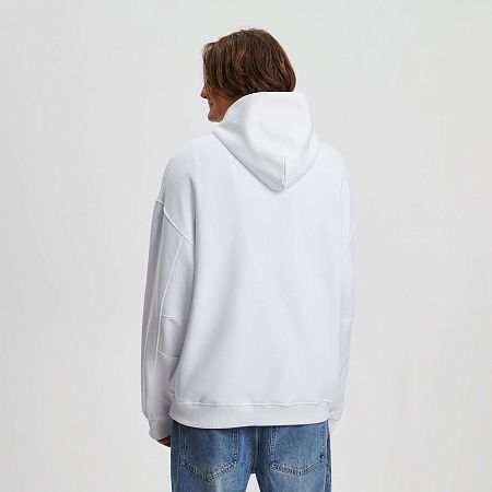 Худи оверсайз унисекс Фьюжн (Fusion), белый, размер 2XS