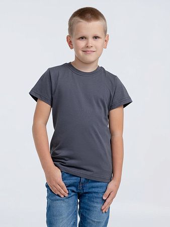 Футболка детская T-Bolka Kids, темно-серая (графит), размер 6 лет (106-116 см)