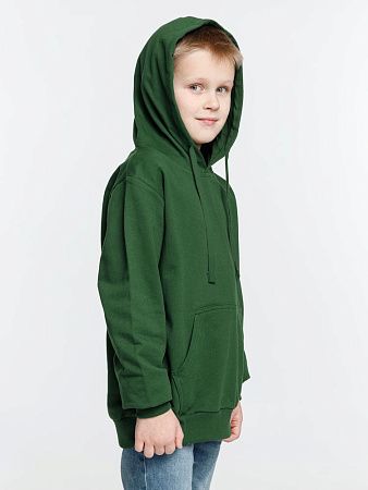 Худи детское Kirenga Kids 2.0, темно-зеленое, размер 10 лет (130-140 см)