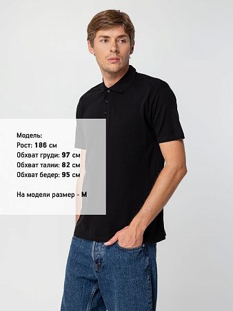 Рубашка поло мужская Summer 170, черная, размер XL