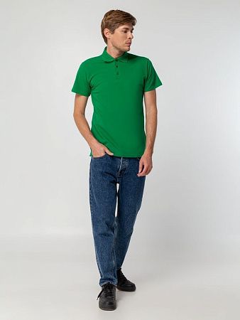 Рубашка поло мужская Spring 210, ярко-зеленая, размер S