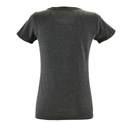 Футболка женская Regent Fit Women, черный меланж, размер S