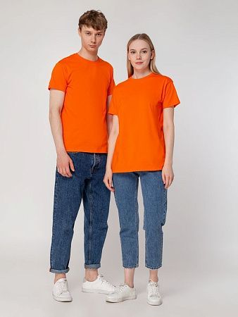 Футболка унисекс T-Bolka 160, оранжевая, размер L