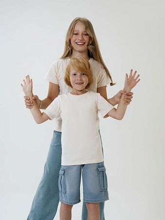 Футболка детская T-Bolka Kids, молочно-белая, размер 12 лет (142-152 см)