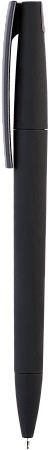 Ручка ZETA SOFT Черная полностью 1010.88