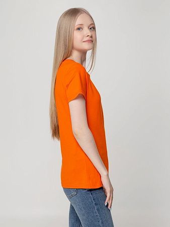 Футболка женская T-bolka Lady, оранжевая, размер XL v2