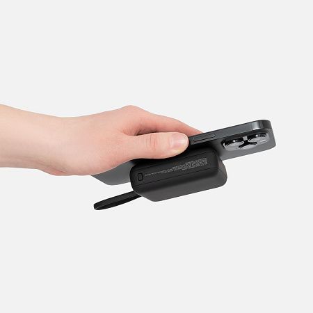 Внешний аккумулятор с подсветкой Риттер PD (Ritter PD) 10000mAh с функцией беспроводной зарядки 15W, черный