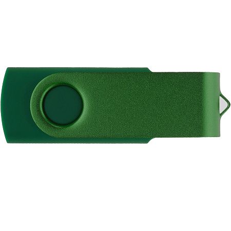 Флеш накопитель USB 2.0 Twister 16GB, пластик Софт Тач/металл, зеленый/зеленый