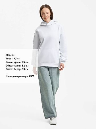 Худи унисекс оверсайз Daylero, белое, размер M/L