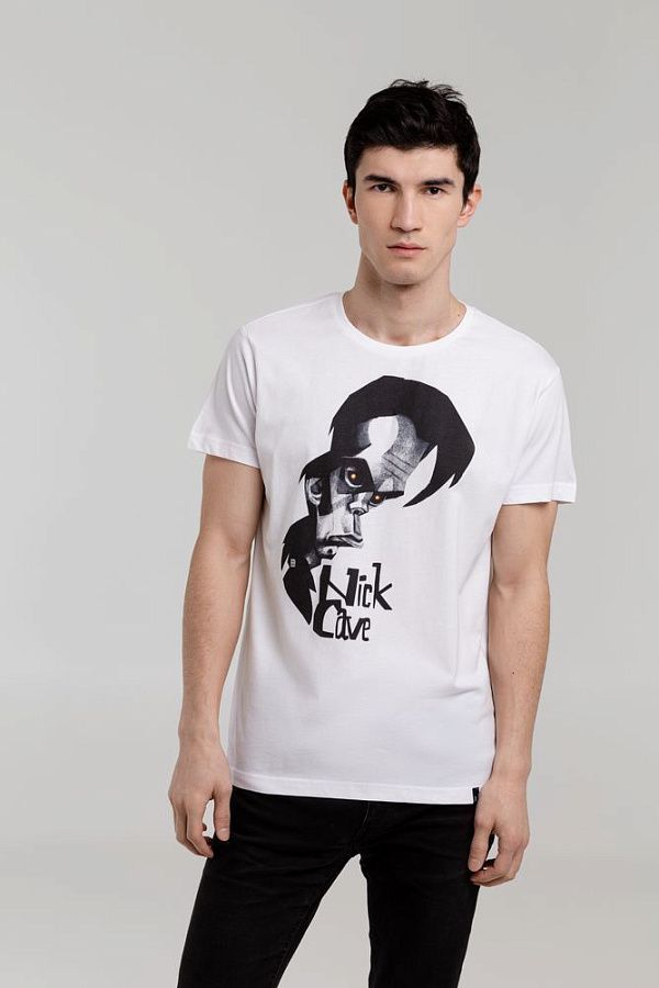 Футболка «Меламед. Nick Cave», белая под нанесение