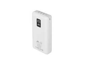 Внешний аккумулятор с дисплеем и встроенными кабелями VA2220, 20000 mAh, цвет: белый