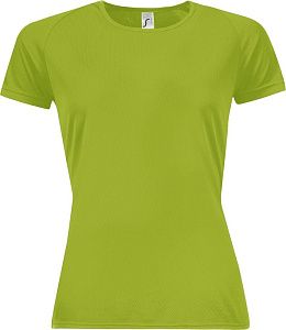 Футболка женская Sporty Women 140, зеленое яблоко под нанесение