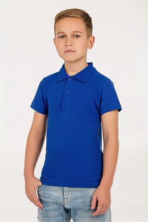 Рубашка поло детская Virma Kids, ярко-синяя, размер 8 лет (118-128 см)