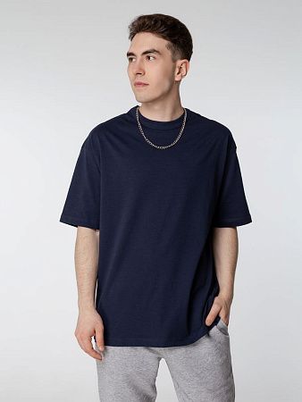 Футболка оверсайз мужская Boxy Men, синяя (джинс), размер XL