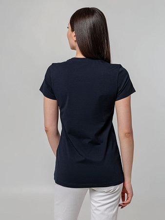 Футболка женская T-bolka Stretch Lady, темно-синяя (navy), размер XL v2
