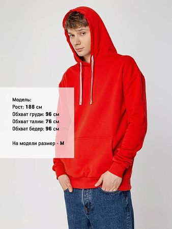 Толстовка с капюшоном Unit Kirenga Heavy, красная, размер 3XL