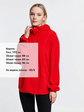 Анорак флисовый унисекс Fliska, красный, размер M/L