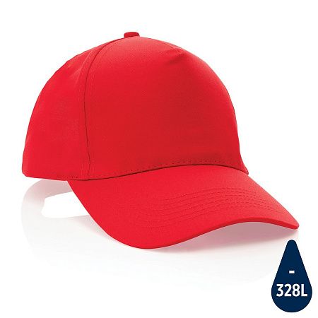 Бейсболка Impact из переработанного хлопка AWARE™, 5 клиньев, 190 г/м2