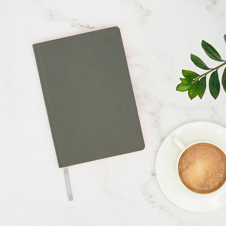 Ежедневник Латте софт-тач (Latte soft touch) недатированный, серый