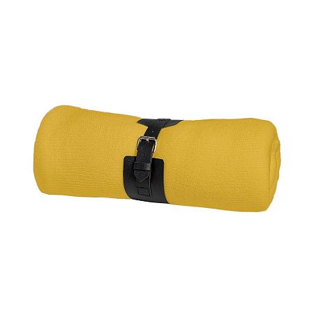 Плед  "Belt"; жёлтый; 130 х 180 см; 100% акрил, с поясом