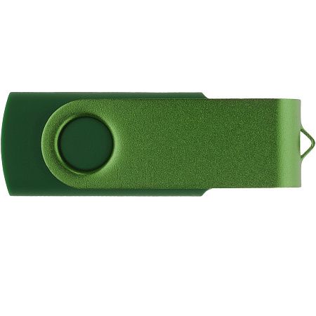 Флеш накопитель USB 2.0 Twister 32GB, пластик Софт Тач/металл, зеленый/зеленый