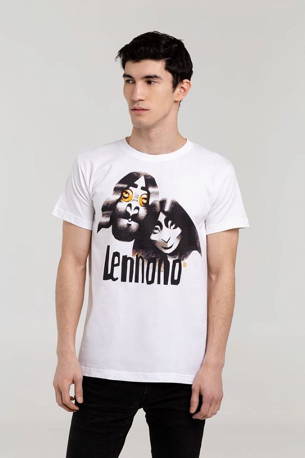 Футболка «Меламед. John Lennon, Yoko Ono», белая под нанесение
