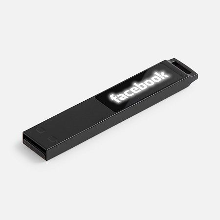 Флешка markBright Black с белой подсветкой, 32 Гб