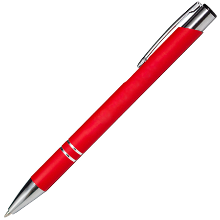 Ручка шариковая, COSMO HEAVY Soft Touch Requis,, металлическая, красная