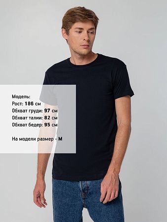 Футболка унисекс T-bolka 140, темно-синяя, размер M