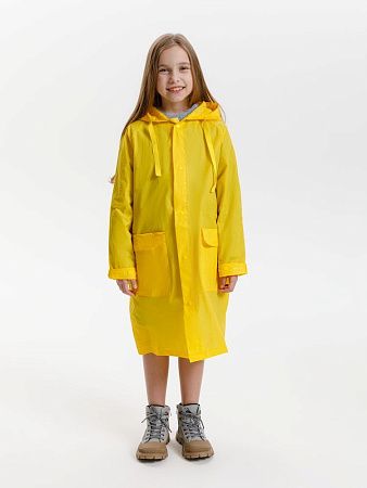 Дождевик детский RainDrop Kids, желтый, размер 10 лет (130-140 см)