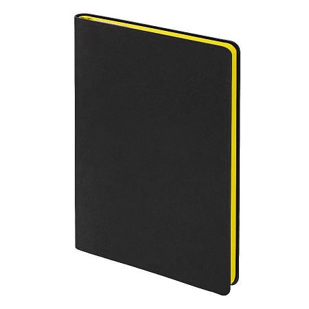Ежедневник Flexy Latte Soft Touch Black Edition Color А5, черный/желтый, недатированный, в гибкой обложке