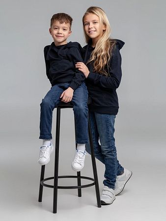 Худи детское Kirenga Kids 2.0, темно-синее, размер 8 лет (118-128 см)