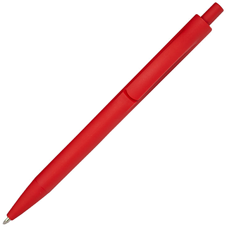 Ручка шариковая IGLA SOFT, пластиковая, софт-тач, красная