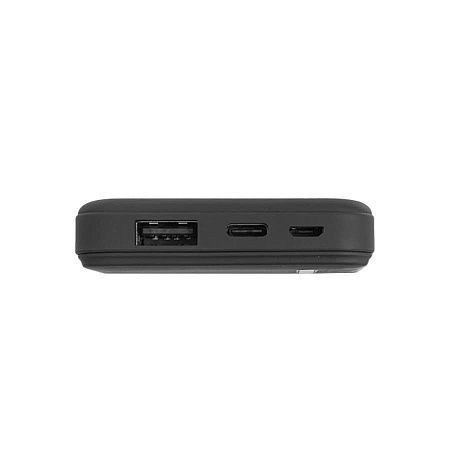 Универсальный аккумулятор Flash 5 (5000 мАч) с подсветкой и soft touch, черный, 9,8х6.3х1,3 см