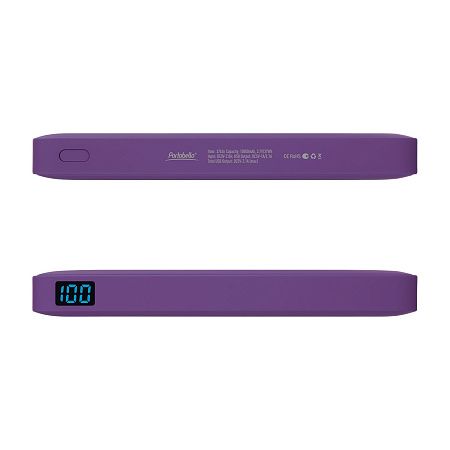 Внешний аккумулятор с подсветкой Анкор Плюс PD (Ancor PD Plus) 10000 mAh, фиолетовый