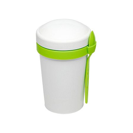Ланч-бокс Cereal to go Green Line с ложкой